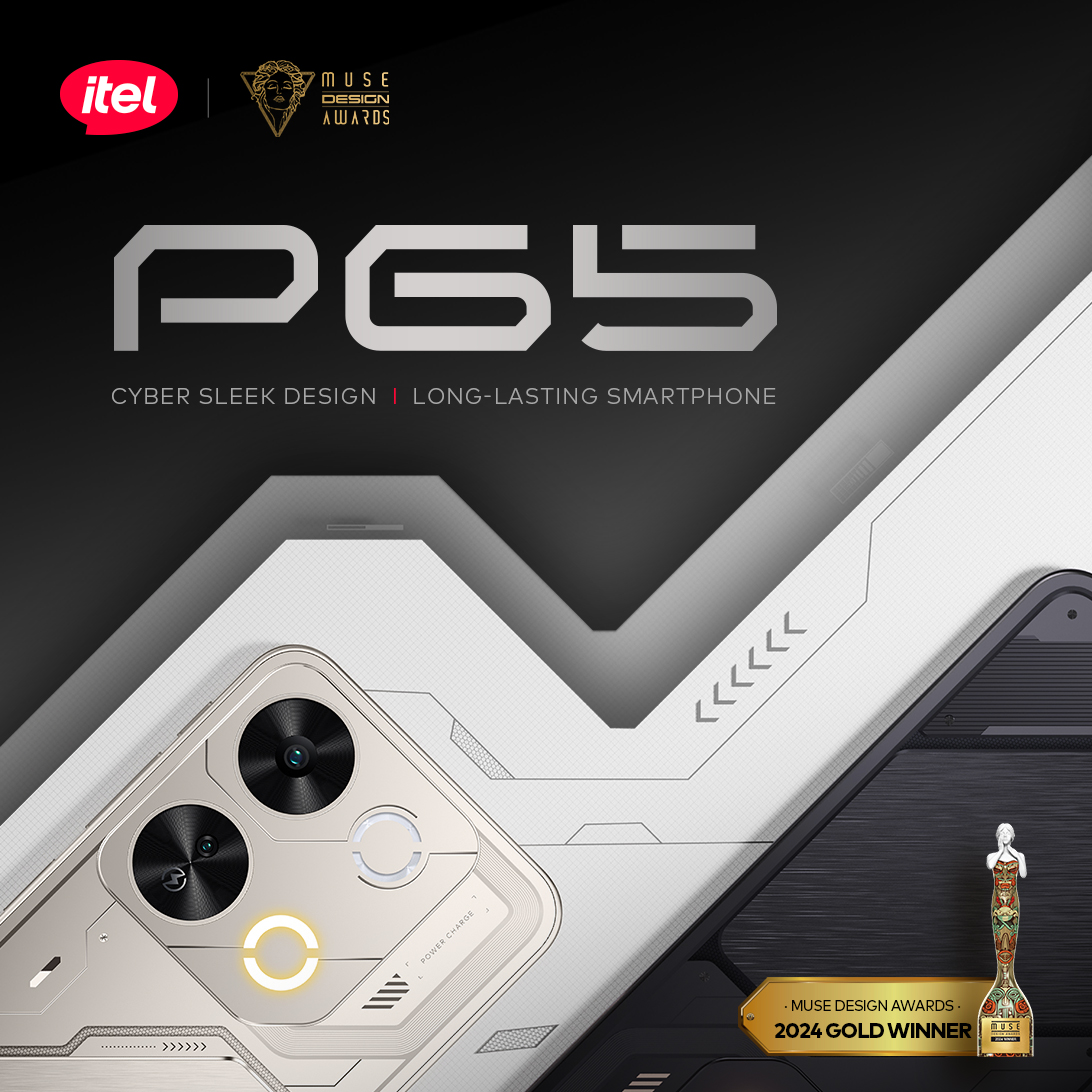 itel P65 Smartphone Wins Gold Award at MUSE Design Awards 2024 for Its Cyber Design and Extraordinary 7400mAh Long-lasting Battery Performance